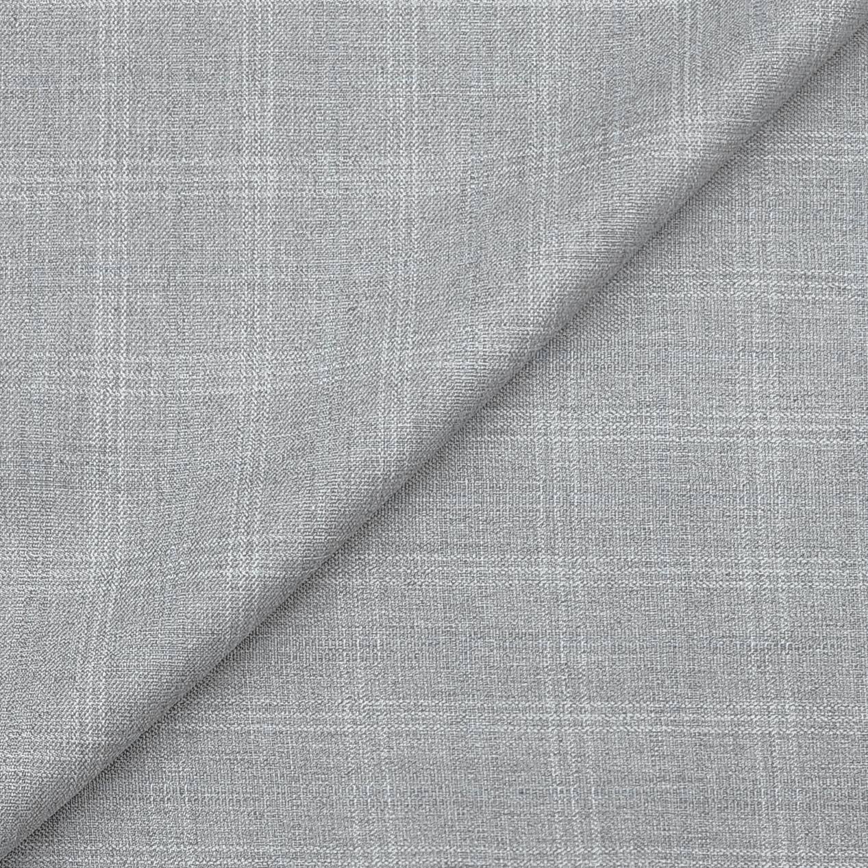 Trouser Fabric Reid & Taylor PV Check Natural Stretch Softest Color Grandma Grey
